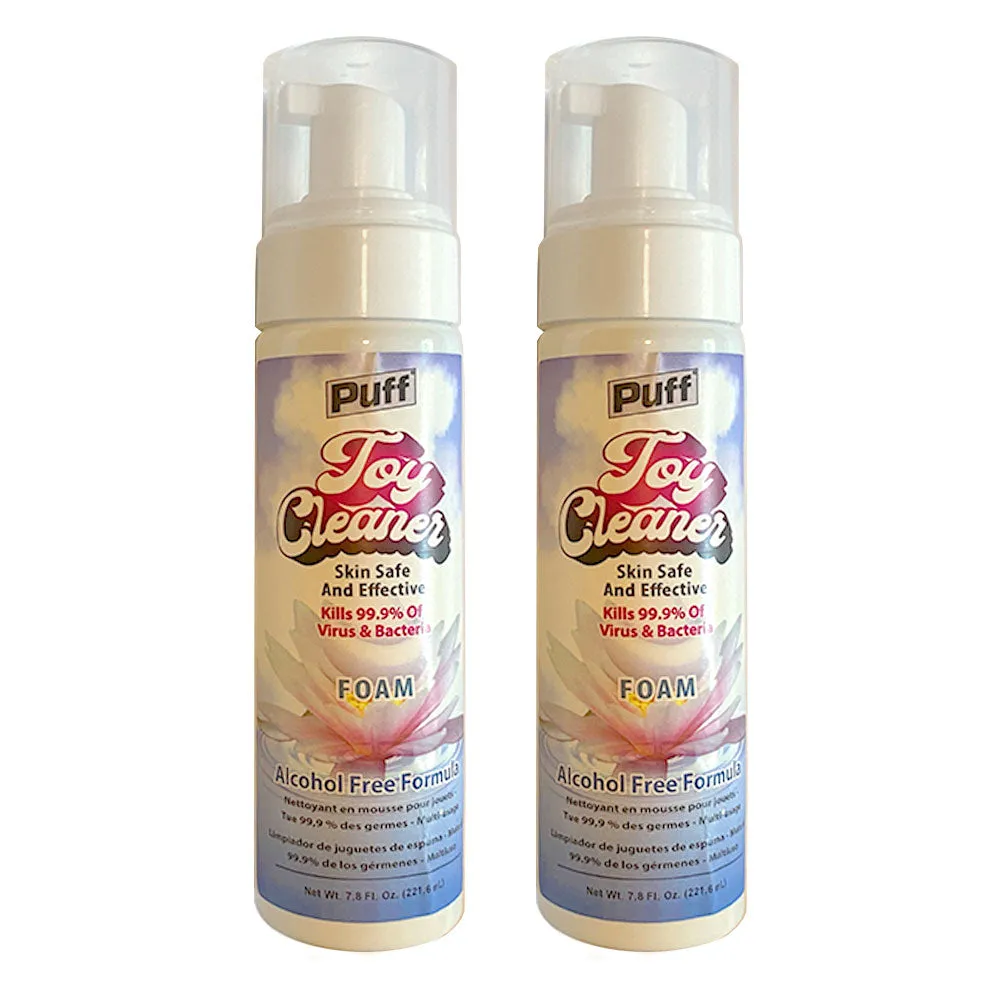 2 Puff Toy Cleaner Pipe Grinder Foam Solution Cleanser Remover Cleans Residue