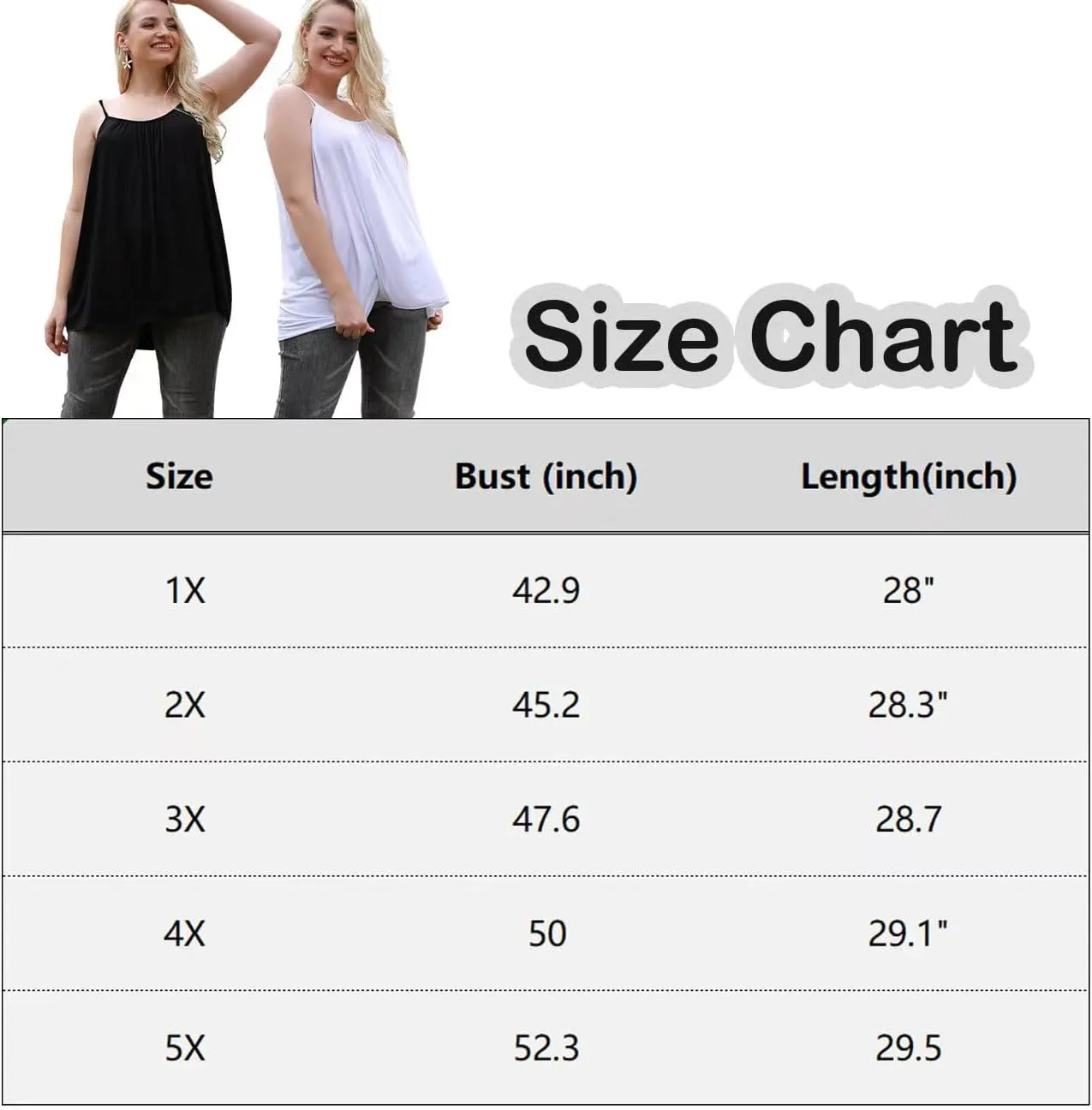 7th Element Plus Size Tank Tops for Women Camisoles Cami Dress Loose Fit Sleeveless Flowy Spaghetti Strap Summer