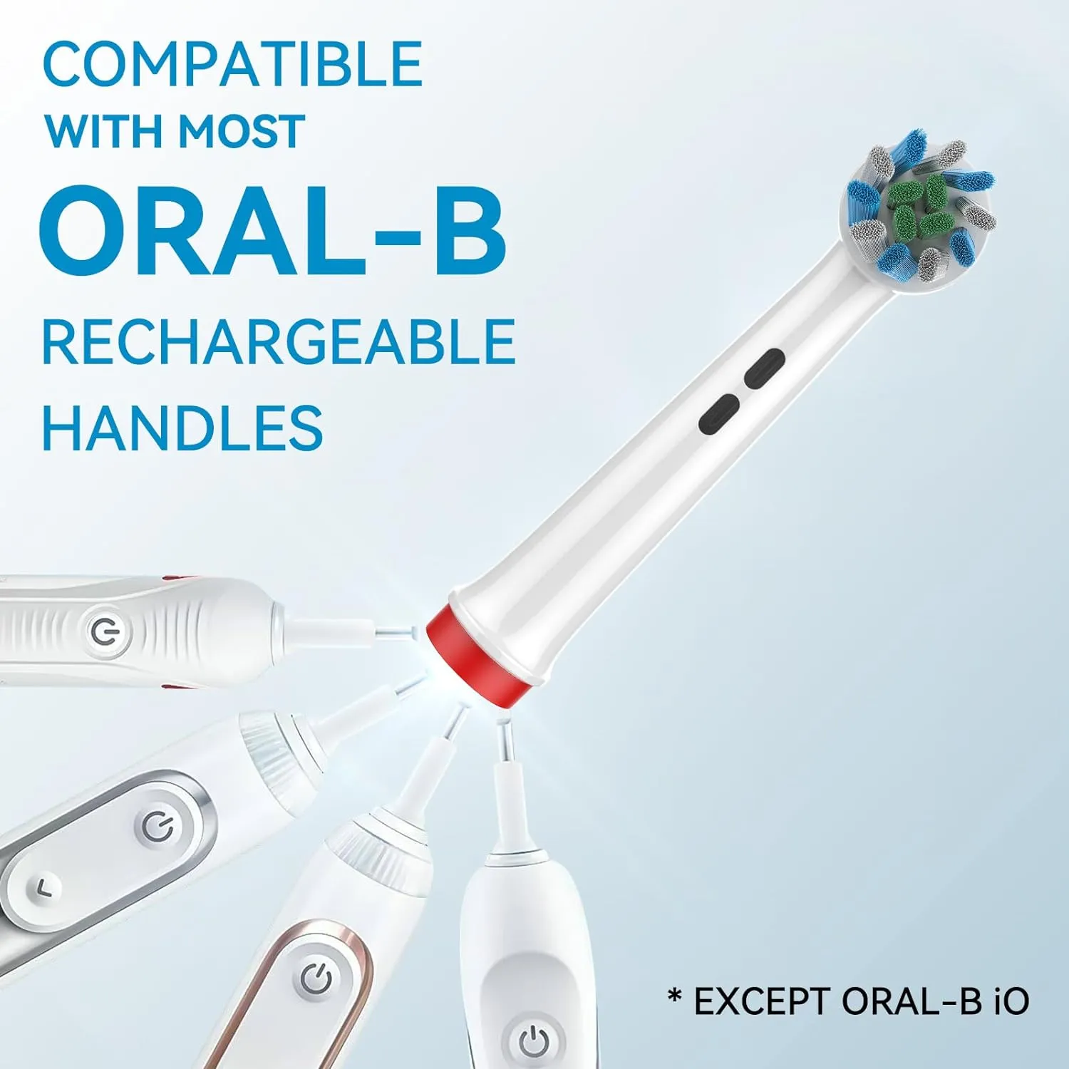 8Pcs Brush Heads for Oral B - Plaque Removal