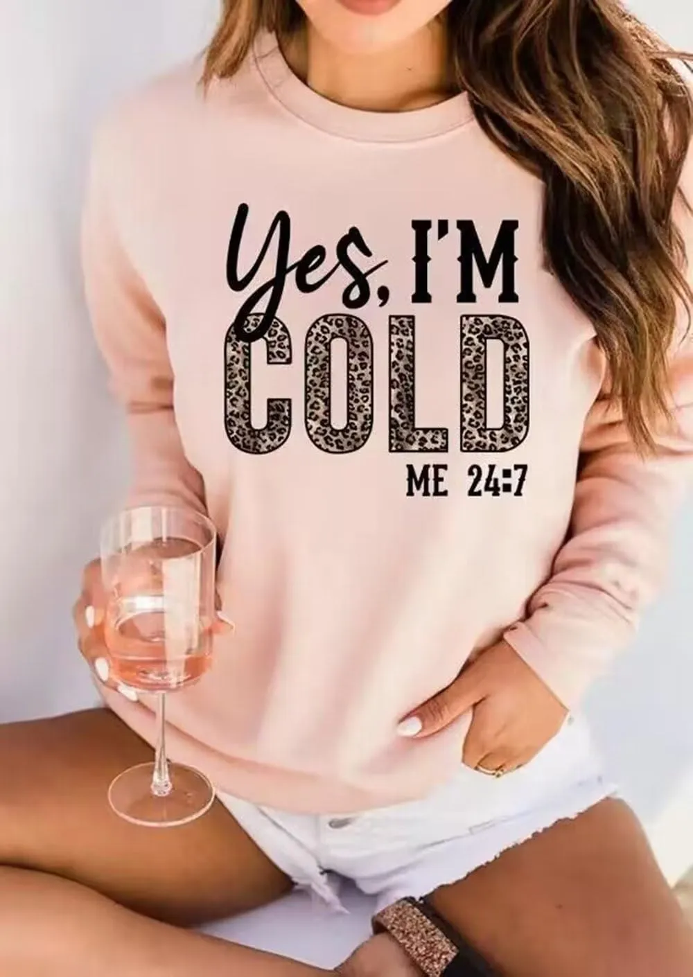 AIMITAG Leopard Letter Print Sweatshirt Women Funny Graphic Fall Long Sleeve Crewneck Pullover Casual Loose Hoodie Tops