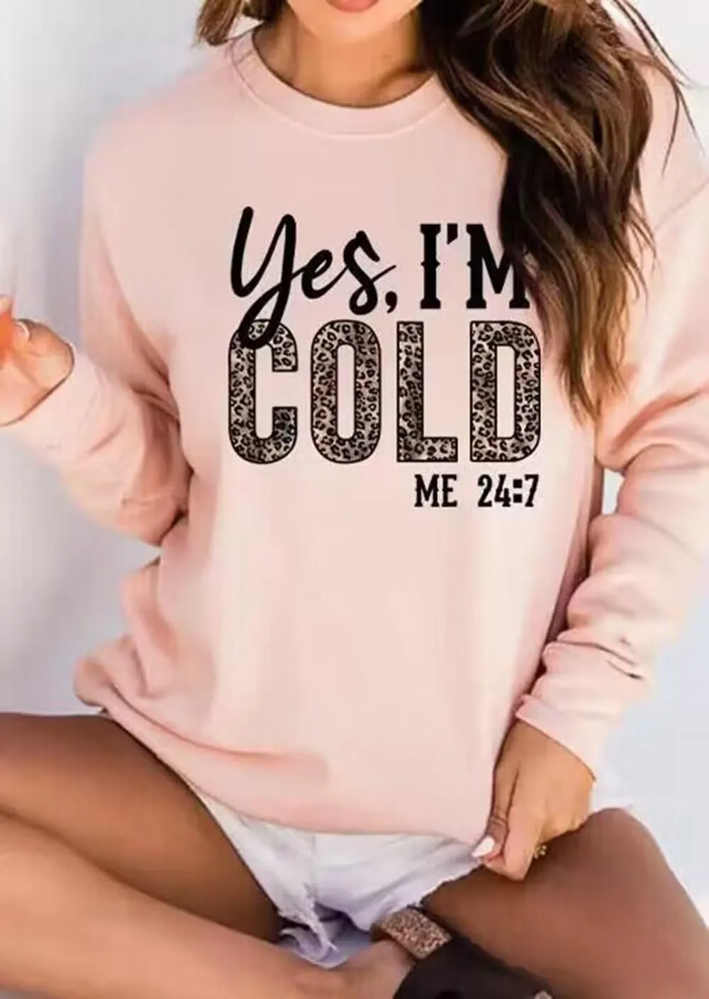 AIMITAG Leopard Letter Print Sweatshirt Women Funny Graphic Fall Long Sleeve Crewneck Pullover Casual Loose Hoodie Tops