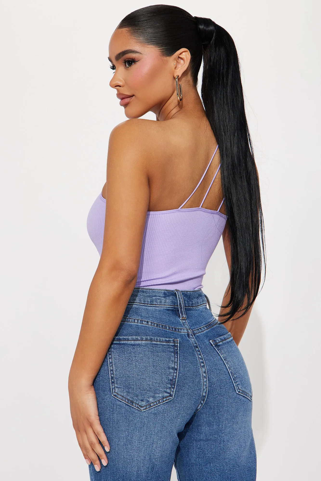 Aria One Shoulder Bodysuit - Lavender