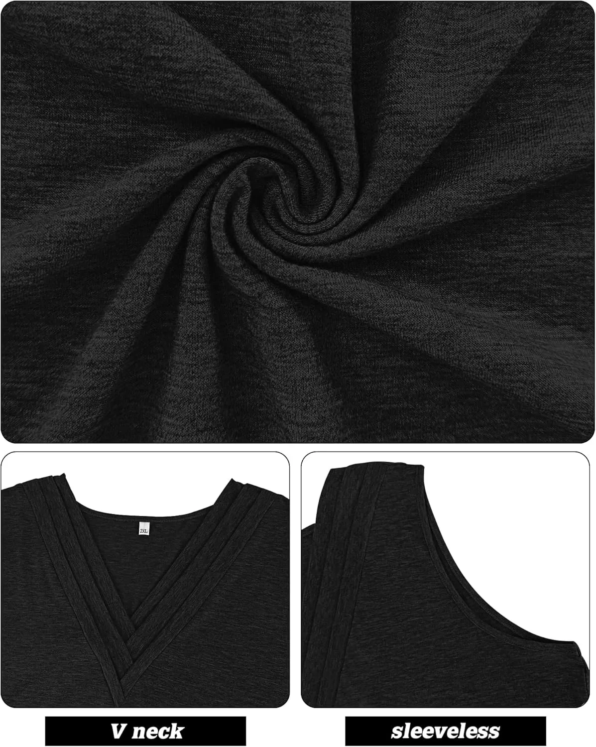 AUSELILY Womens Summer Tank Tops Causal Ladies Dressy Sleeveless V Neck Loose Tunic Shirts 2024 New Camisoles