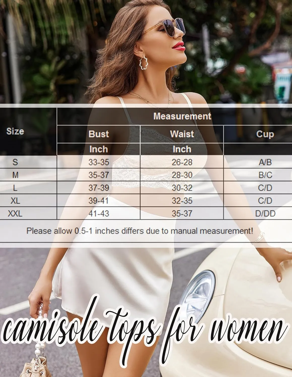 Avidlove Lace Bralette for Women V Neck Cami Tank Y2k Camisoles Adjustable Spaghetti Strap Crop Top