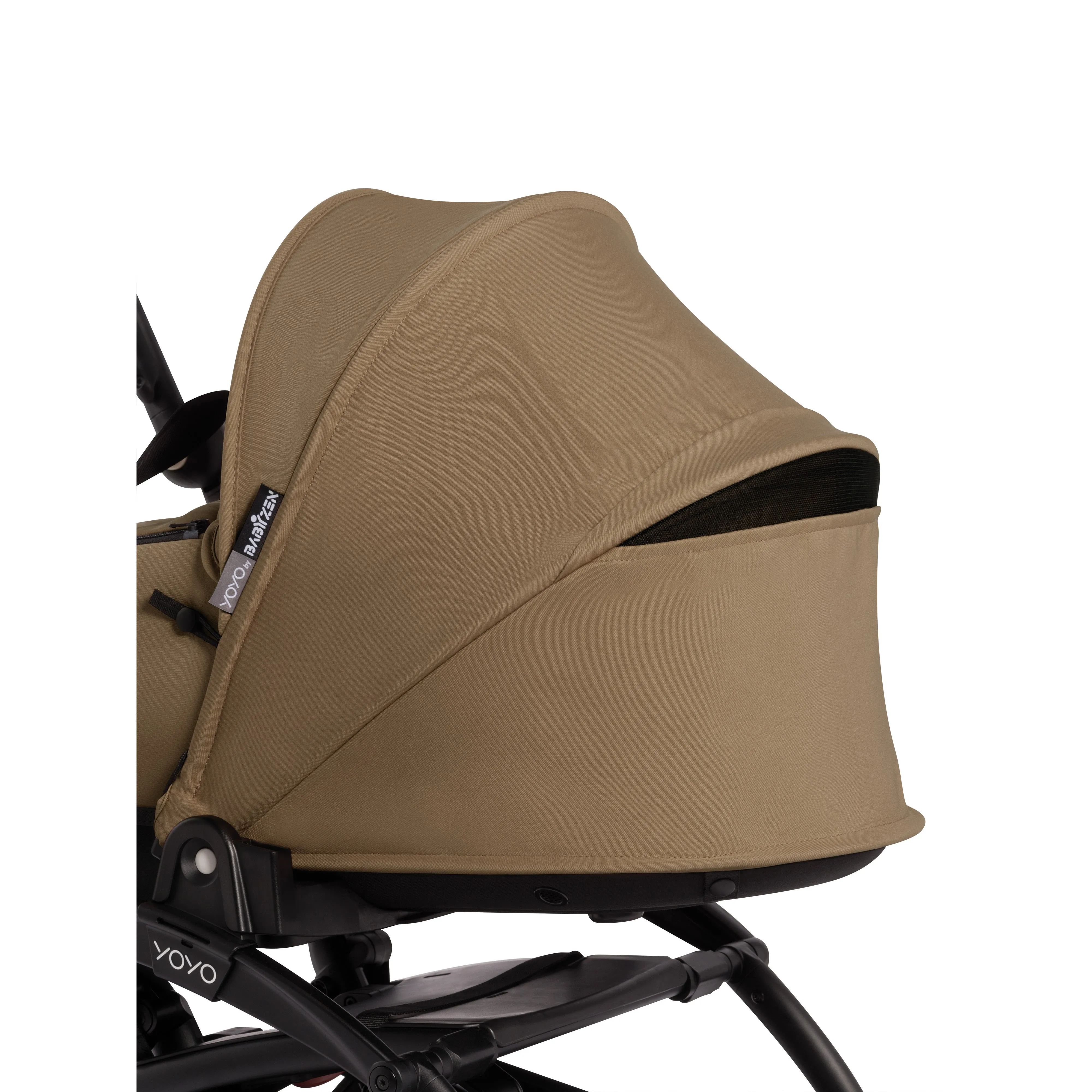 BABYZEN YOYO² Baby Stroller Set - White Frame with Toffee Bassinet