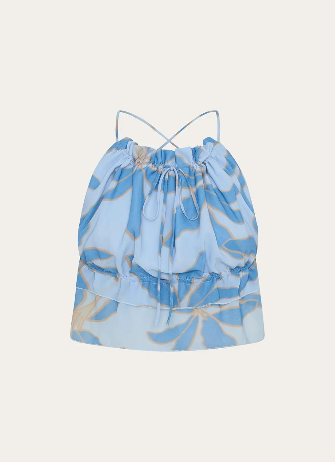 Backless Halter Tops for Women Y2k Tie Back Ruffle Cami Top Sleeveless Smocked Going Out Tank Vest