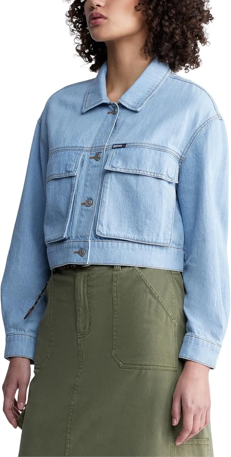 Buffalo David Bitton Women's Teagan Boxy Cropped Denim Jacket