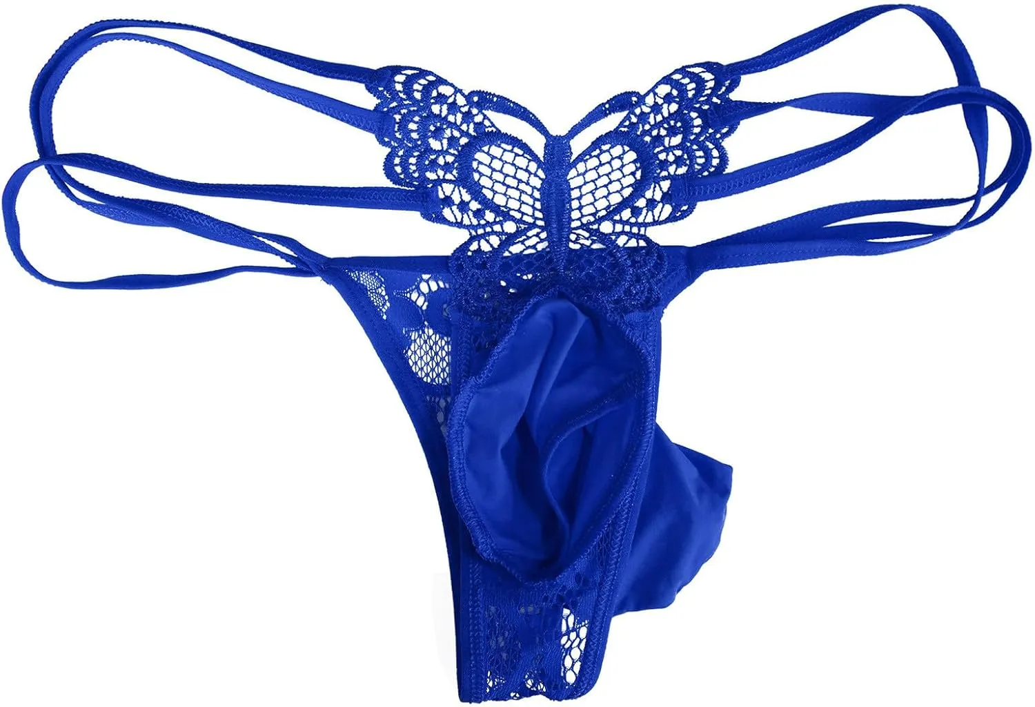 Butterfly Thongs for Men Sexy Lace G-String Underwear Sissy Panties Low Rise Briefs Underpants for Sex Naughty