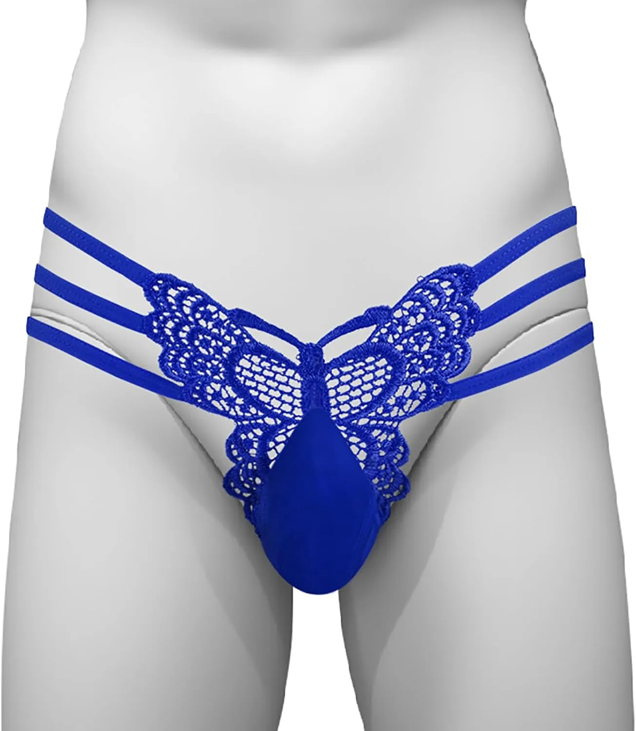 Butterfly Thongs for Men Sexy Lace G-String Underwear Sissy Panties Low Rise Briefs Underpants for Sex Naughty