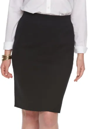 Chaps Women's Pencil Skirt, Black (Large)