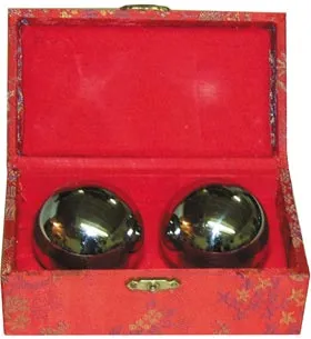 Chinese Tai Chi Exercise Baoding Balls Solid Steel