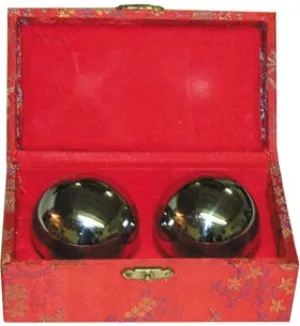 Chinese Tai Chi Exercise Baoding Balls Solid Steel
