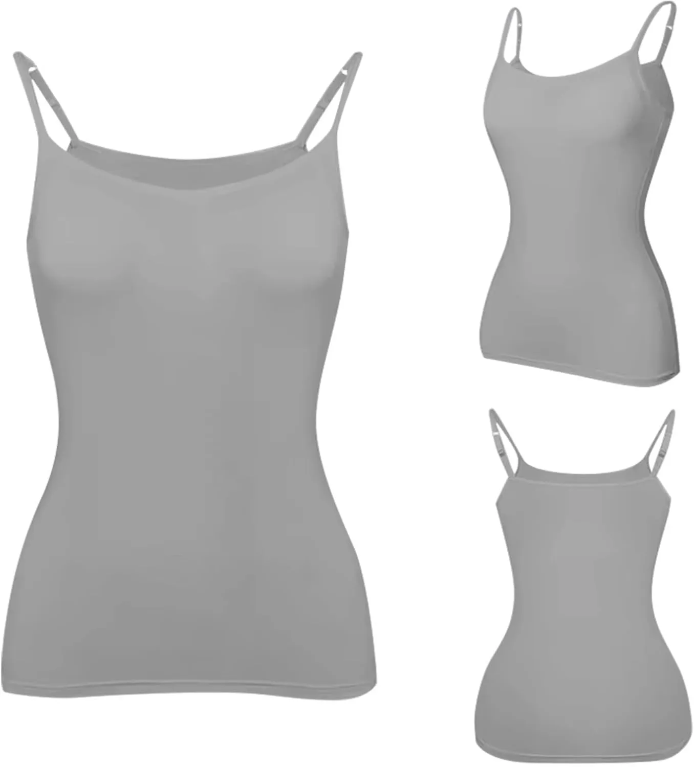 COTECRAM Womens Tank Tops with Built in Bras Camisoles Adjustable Spaghetti Strap Shelf Bra Basic Layer Cami Undershirts