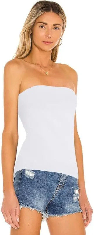 Cotton Long Tube Tops for Womens Strapless Camisoles Sexy Bandeau 3 Pieces