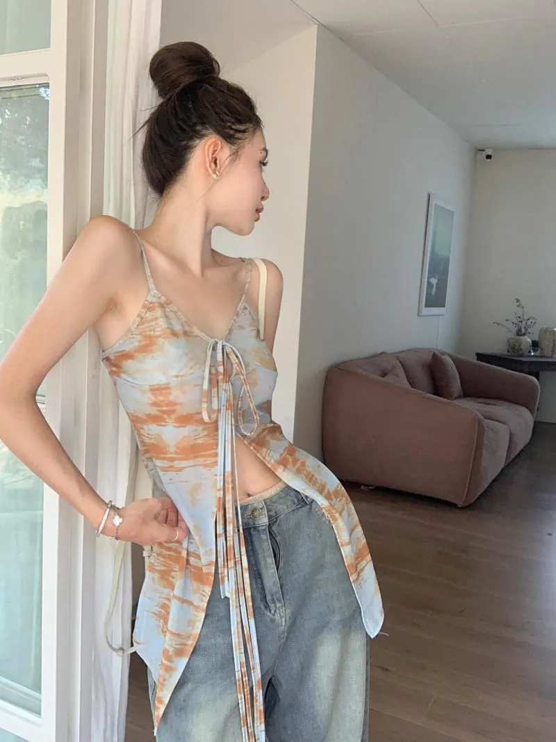 Cute Women's Sleeveless Tank Top, Y2K Kawaii Coquette Camisole Summer Grunge Women's Tanks Camis Aesthetci Cami
