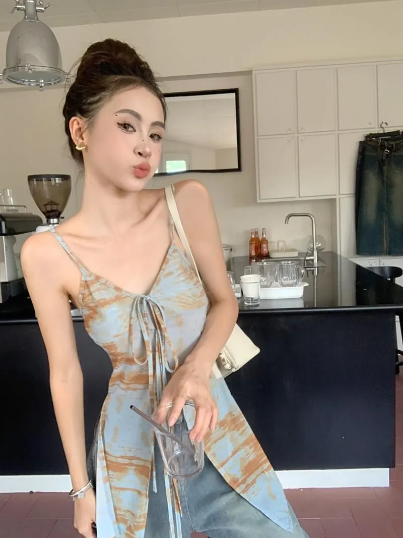 Cute Women's Sleeveless Tank Top, Y2K Kawaii Coquette Camisole Summer Grunge Women's Tanks Camis Aesthetci Cami