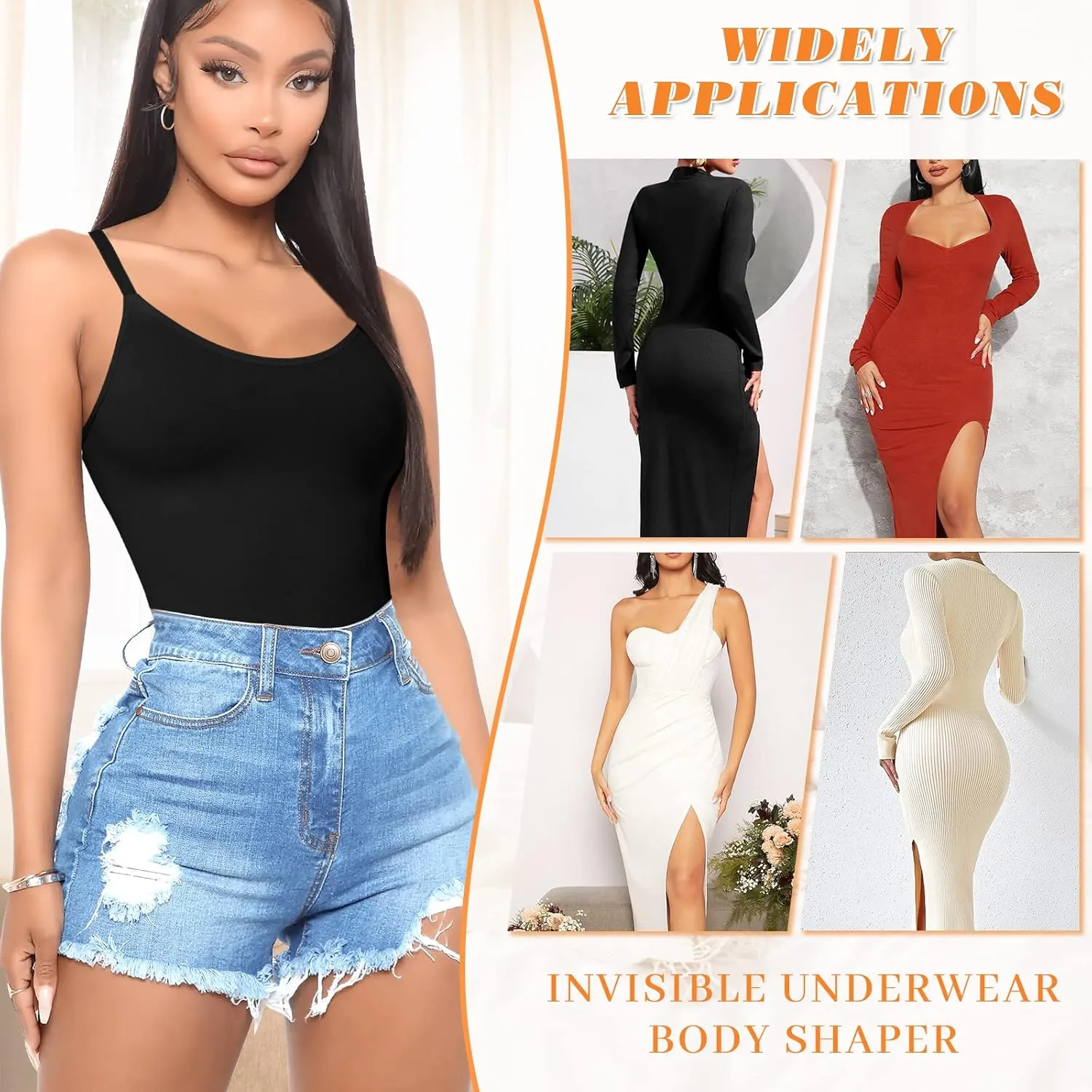 DERCA Women's Shapewear Cami Tummy Control Compression Tank Tops Adjustable Straps Body Shaper Camisoles