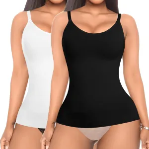DERCA Women's Shapewear Cami Tummy Control Compression Tank Tops Adjustable Straps Body Shaper Camisoles
