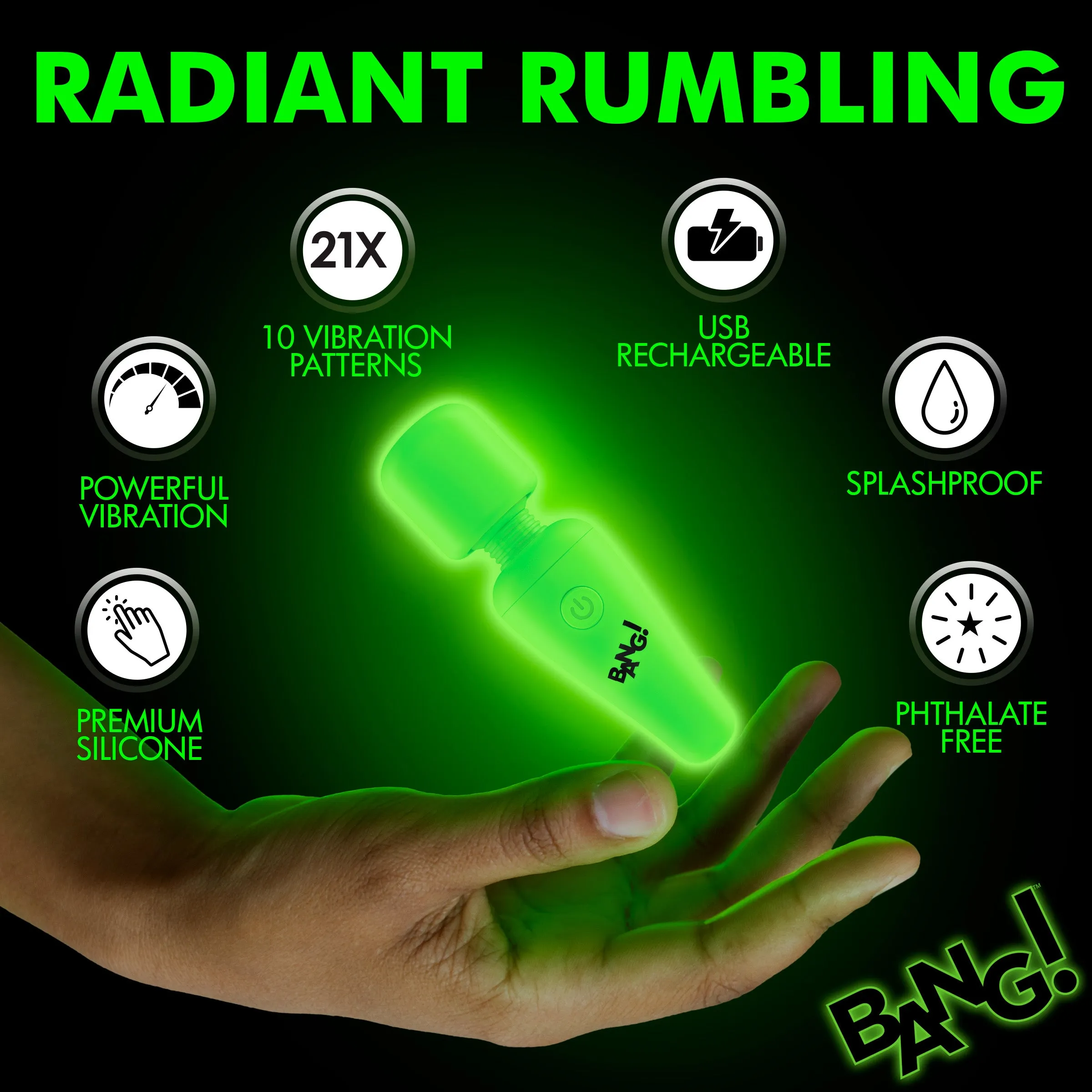 Glow-in-the-Dark Silicone Wand