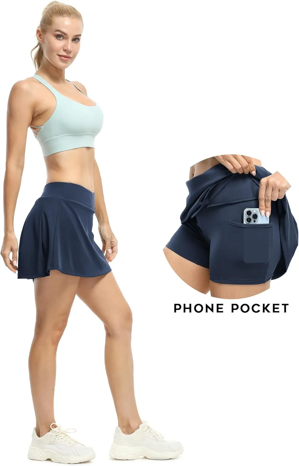 icyzone Athletic Skirts for Women - Workout Running Golf Tennis Skort with Pockets