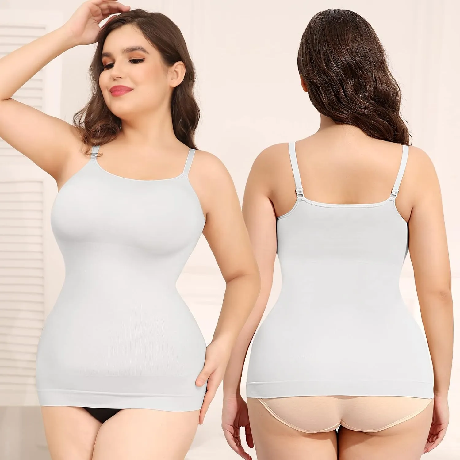 JOYSHAPER Women's Shapewear Camisole with Built in Bra Tummy Control Compression Tank Tops Body Shaper Padded Tanks