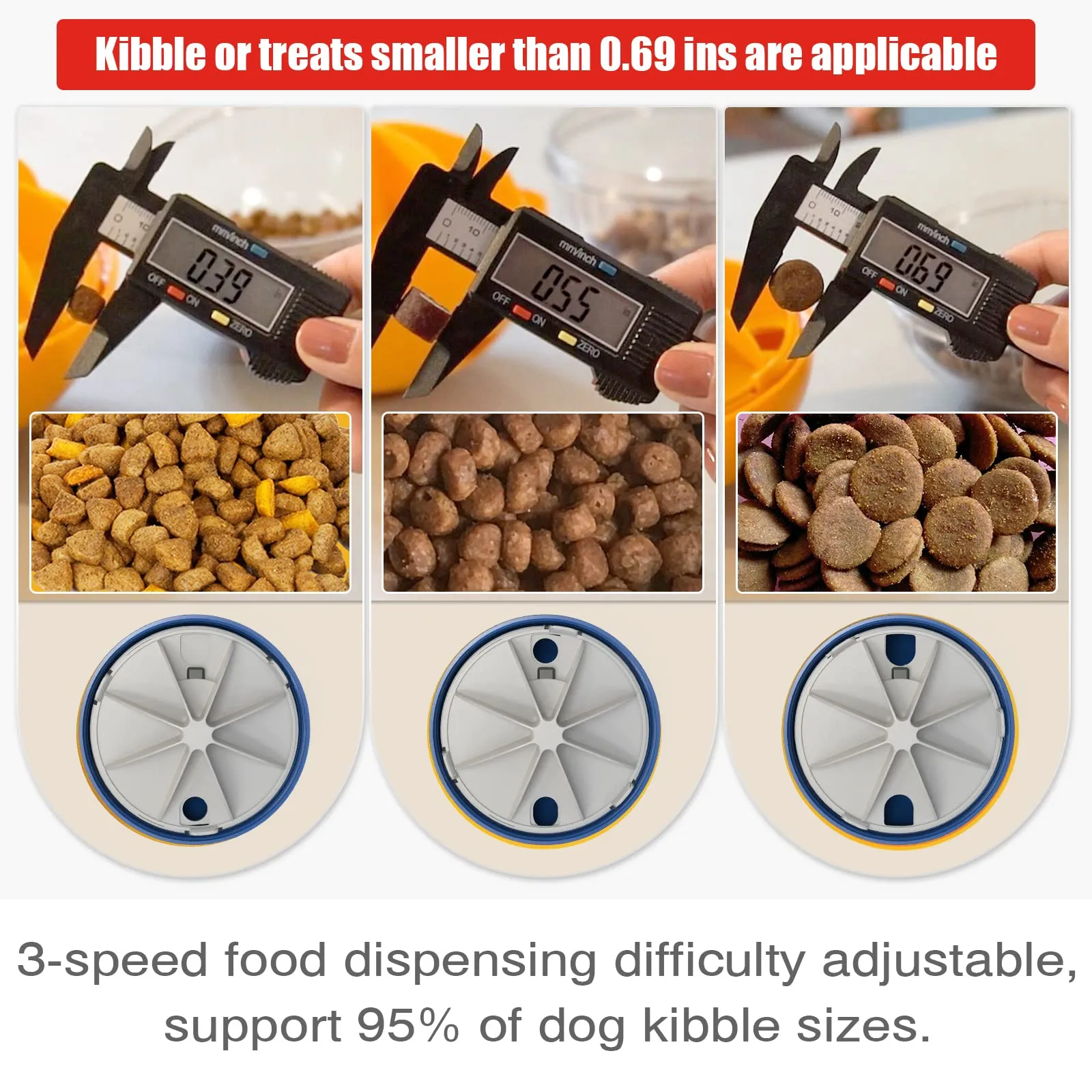 KADTC Dog Balls Adjustable Food Dispensing Treat Dispenser Dogs Puzzle Feeder Toy Wobble Wag Talking Giggle Squeaky Puppy Chew Indestructible Ball for Small/Medium/Large Aggressive Chewers Breed
