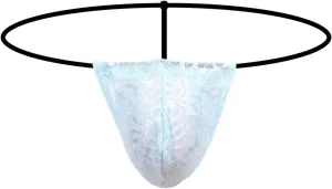 Lace Thongs for Men T-Back G-String Underwear Sexy Sissy Panties Low Rise Briefs Slutty Lingerie Underpants