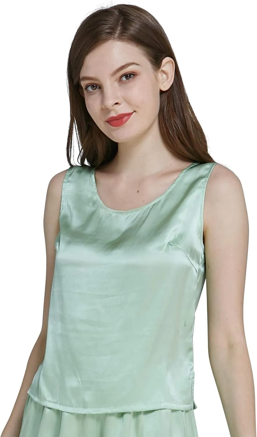 LEPTON (Tank TOP ONLY) Silk Camisoles for Women Tank Tops Ladies Girls Summer Cool Soft