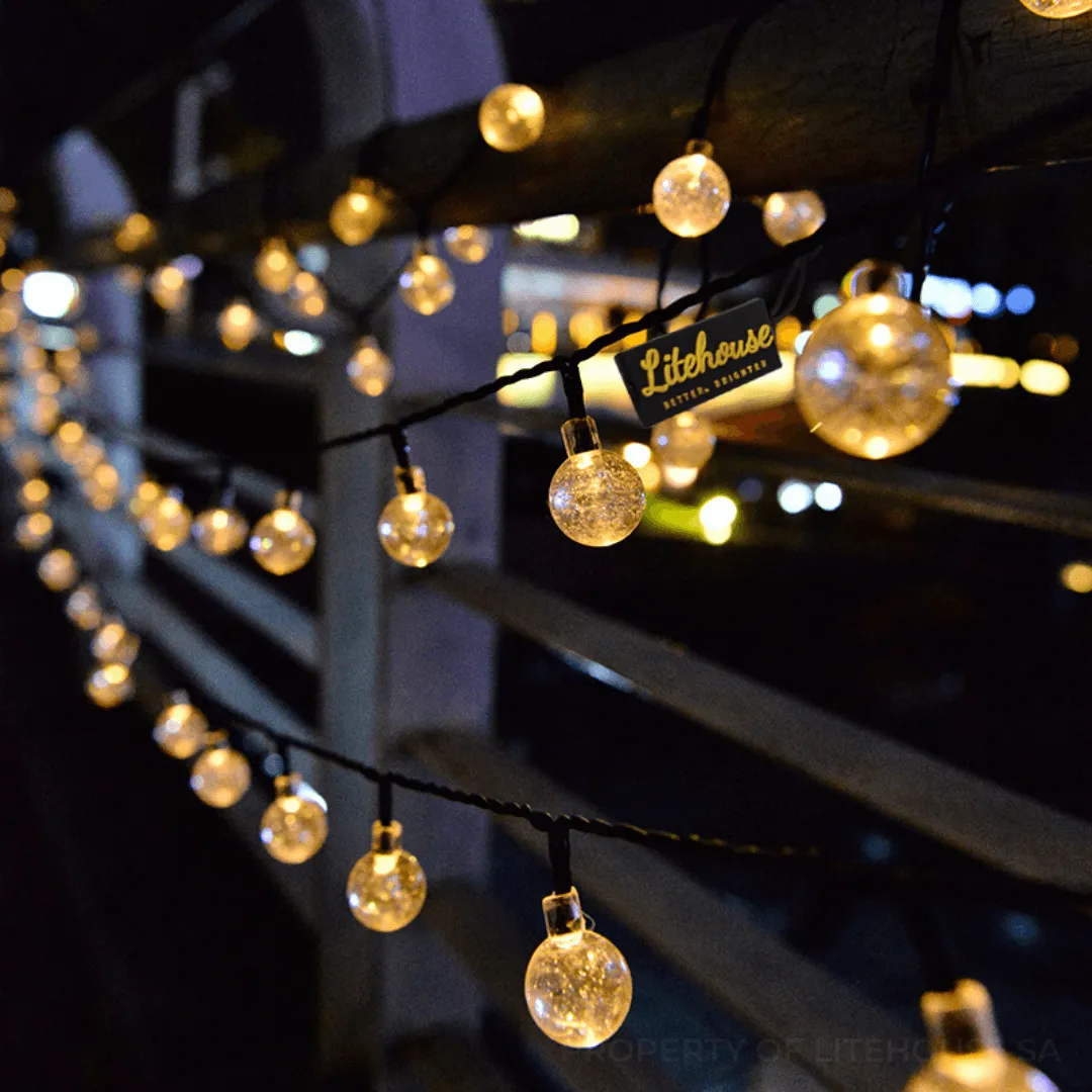 Litehouse Solar 50 Light Magical Bubble Ball Fairy Lights