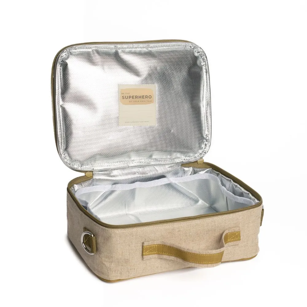 Lunch Box Raw Linen - Birds in Nature