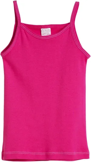 Made in USA Girls 100% Cotton Camisole Spaghetti Straps, SPD Sensory Clothing