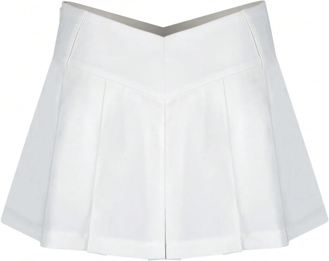 MakeMeChic Women's Pleated Flared Hem Low Waist Y2K Mini Skirt Short Skirts