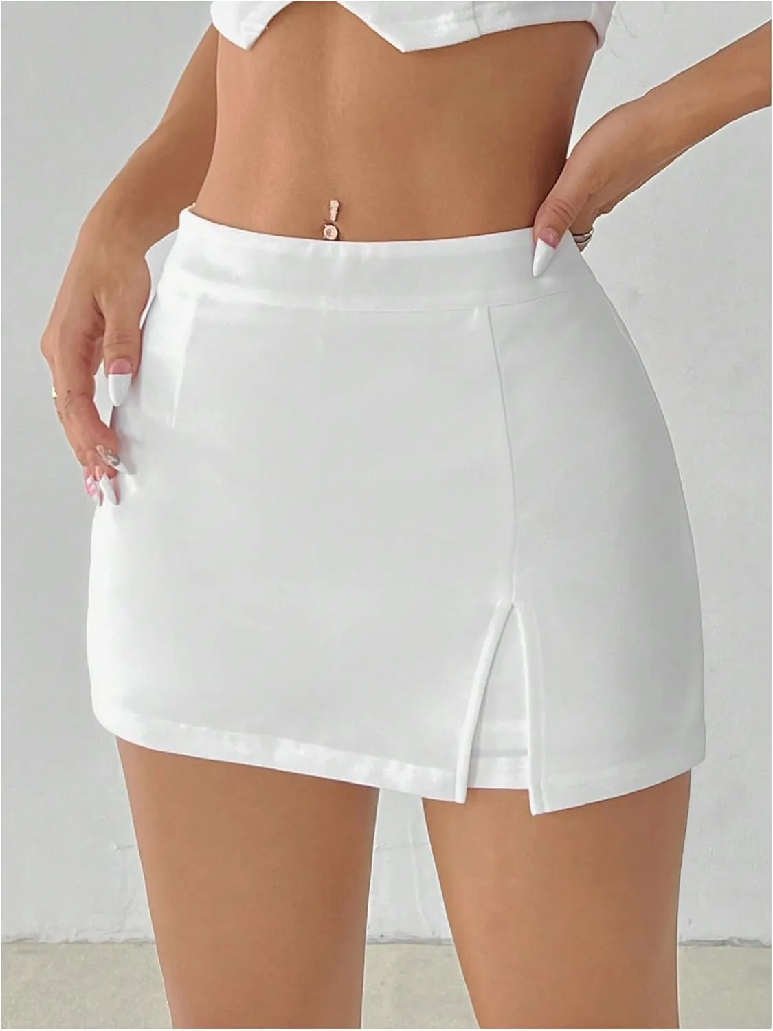 MakeMeChic Women's Y2k Mini Skirt Skort Micro Skirt with Short Skirts