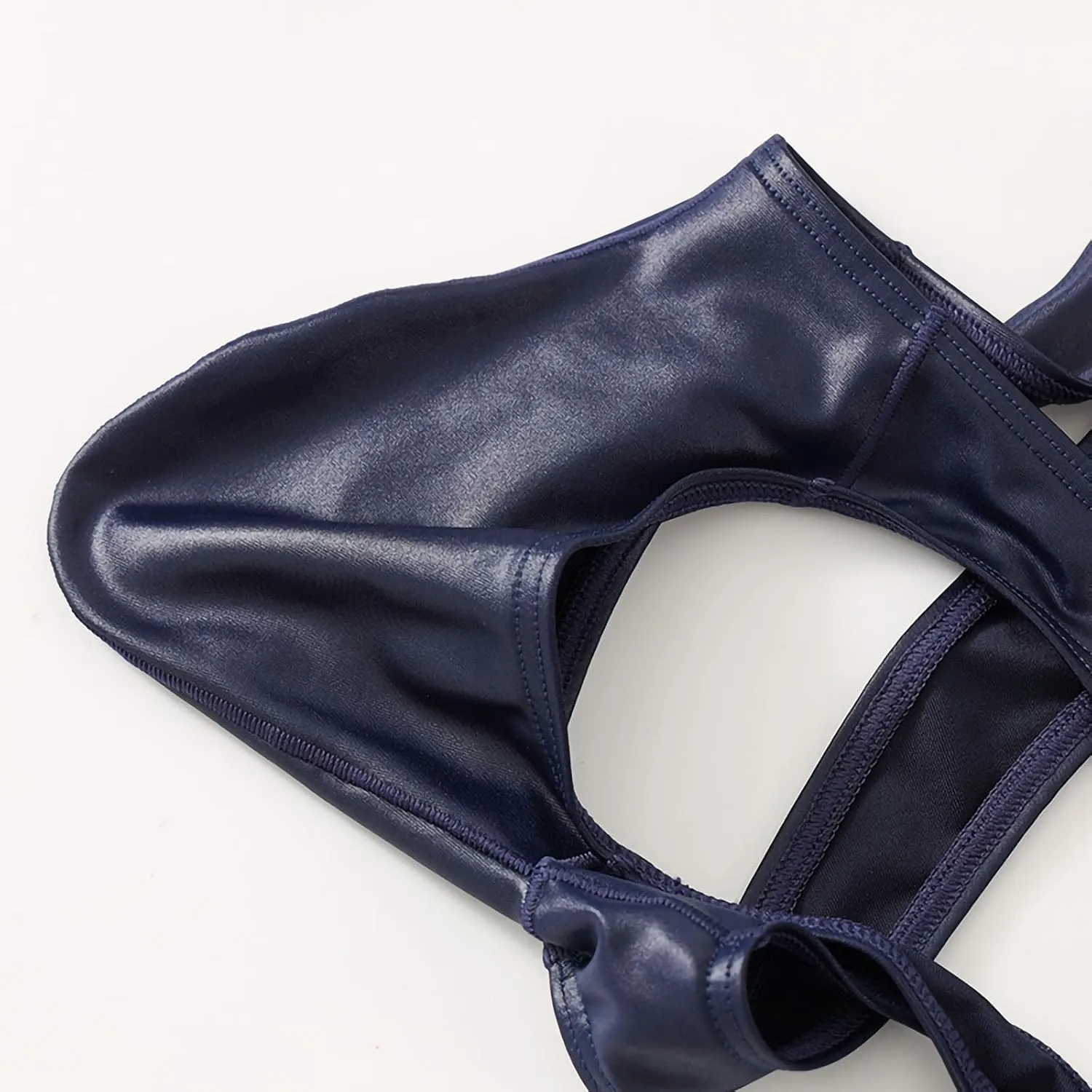 Mens Leather Underwear for Play, Sexy Thongs T-Back G-Strings Bulge Pouch Sissy Briefs Underpants for Sex Naughty