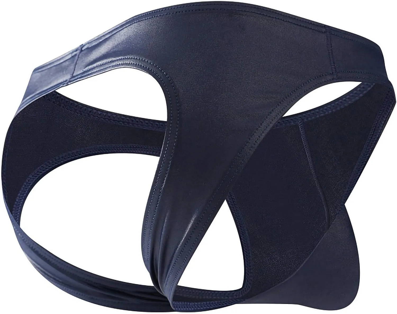 Mens Leather Underwear for Play, Sexy Thongs T-Back G-Strings Bulge Pouch Sissy Briefs Underpants for Sex Naughty