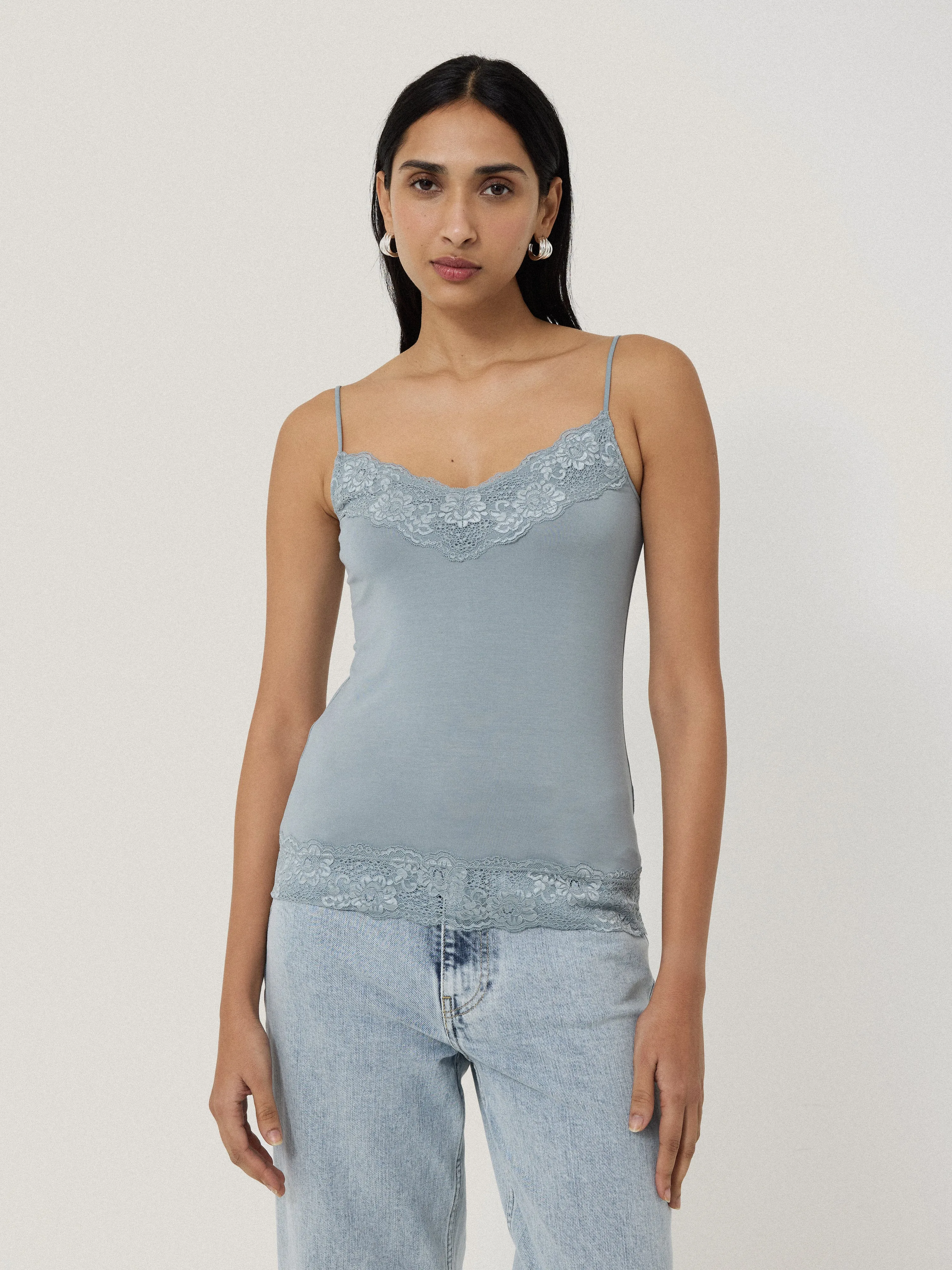 Modal Lace Vest | Summer Rain