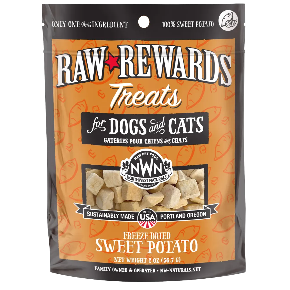 Northwest Naturals Dogs & Cats Raw Rewards Sweet Potato Treats 2oz