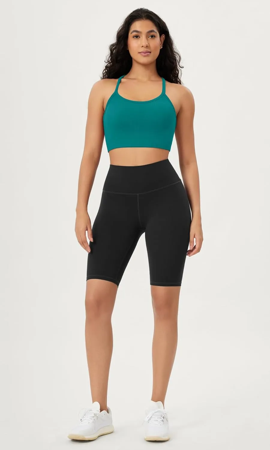 ODODOS Seamless Racerback Sports Bra for Women Ribbed Camisoles Non Padding Yoga Bra Crop Tank Tops