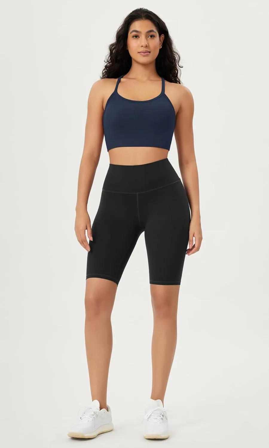 ODODOS Seamless Racerback Sports Bra for Women Ribbed Camisoles Non Padding Yoga Bra Crop Tank Tops