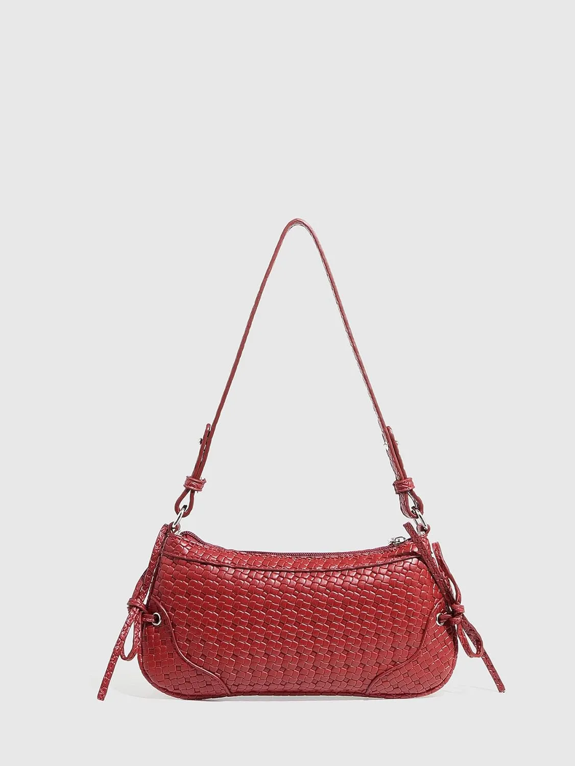 OYOANGLE Women's PU Leather Hobo Shoulder Bag Y2K Vintage Square Handbags Zipper Top Handle Underarm Purse