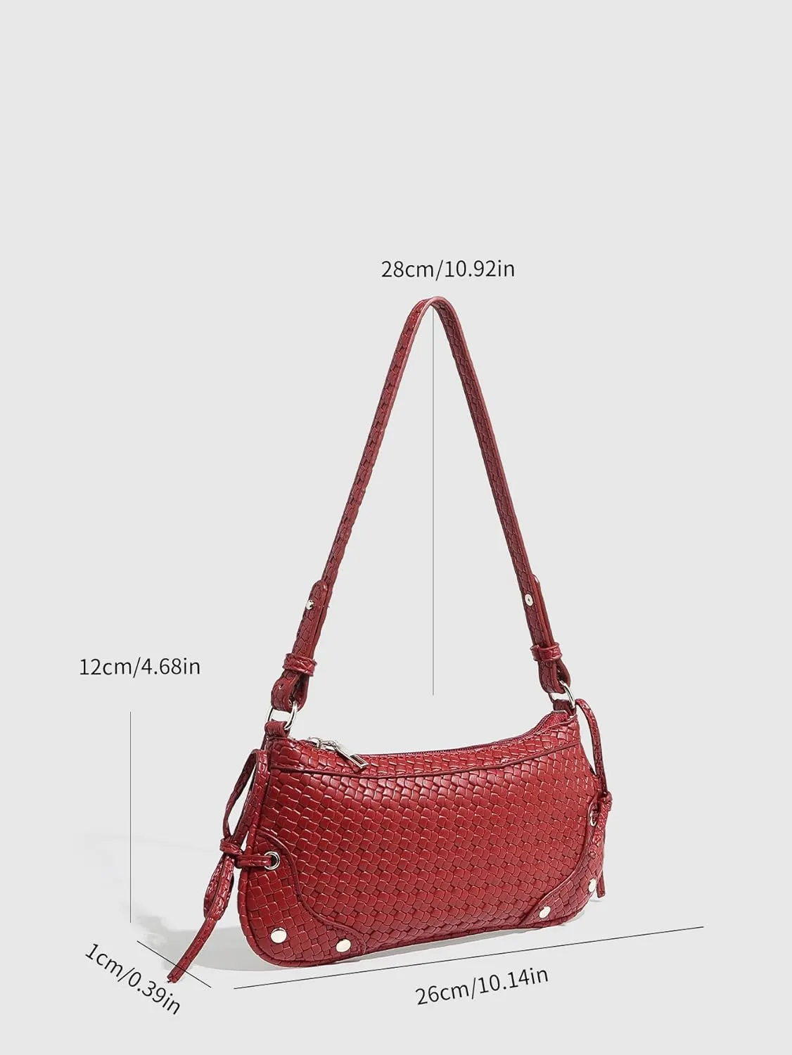 OYOANGLE Women's PU Leather Hobo Shoulder Bag Y2K Vintage Square Handbags Zipper Top Handle Underarm Purse