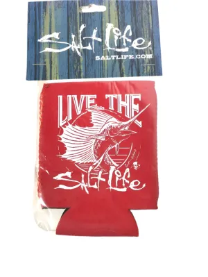 Salt Life Marlin Koozie Red