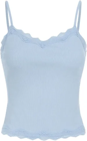 SOLY HUX Girl's Sleeveless Lace Trim Camisoles Spaghetti Strap Ribbed Crop Tank Tops