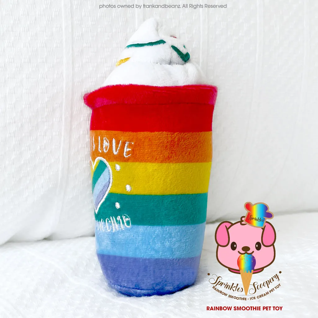 Sprinkles Barkery Rainbow Smoothie Squeaky Plush Dog Toys