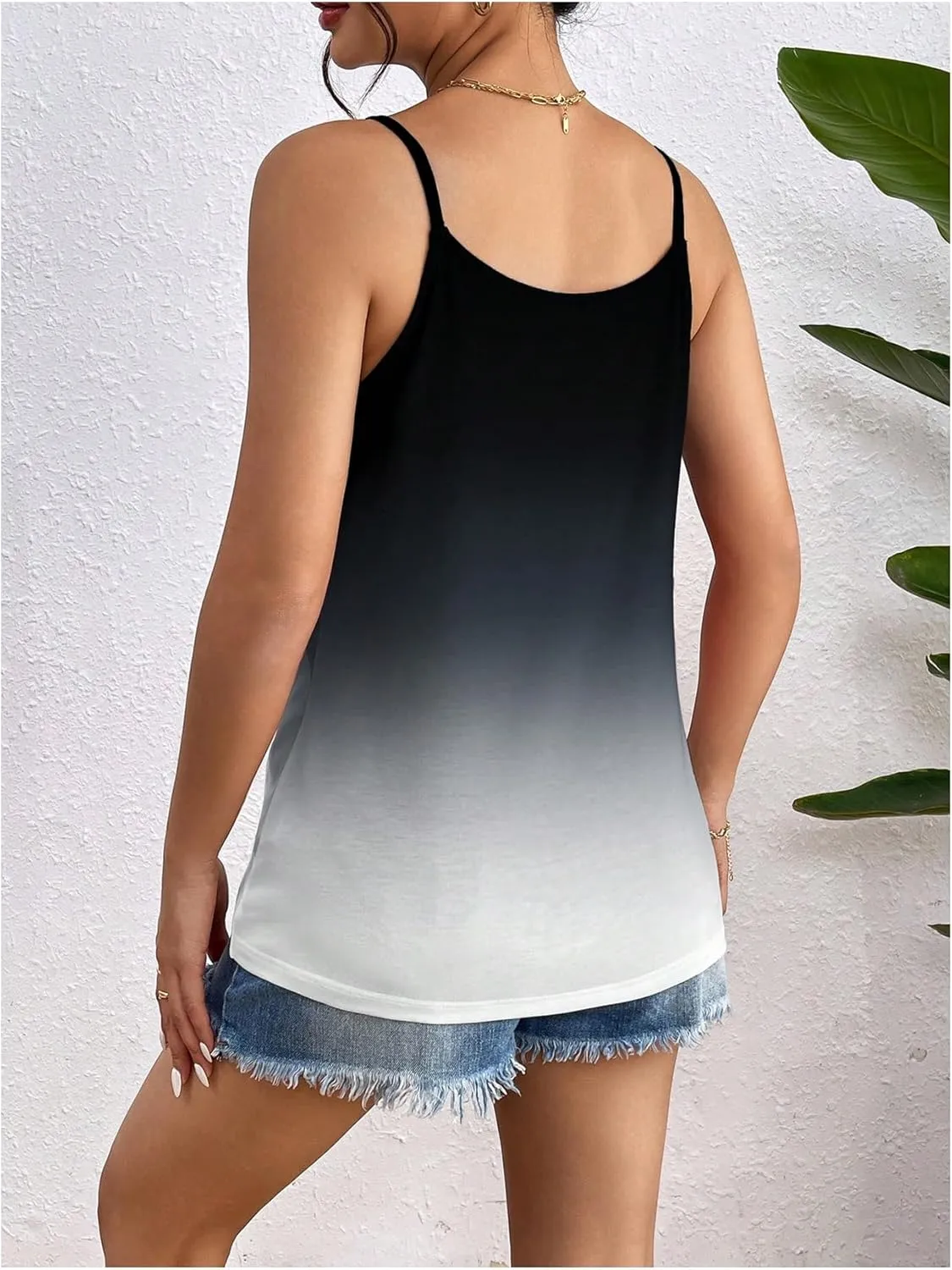SweatyRocks Women's Colorblock Asymmetrical Hem Camisoles Sleeveless Wrap Cami Tops