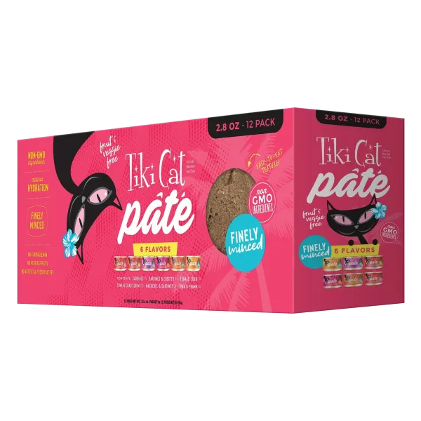 Tiki Cat Pate Variety Pack 6 Flavors 12/2.8 oz