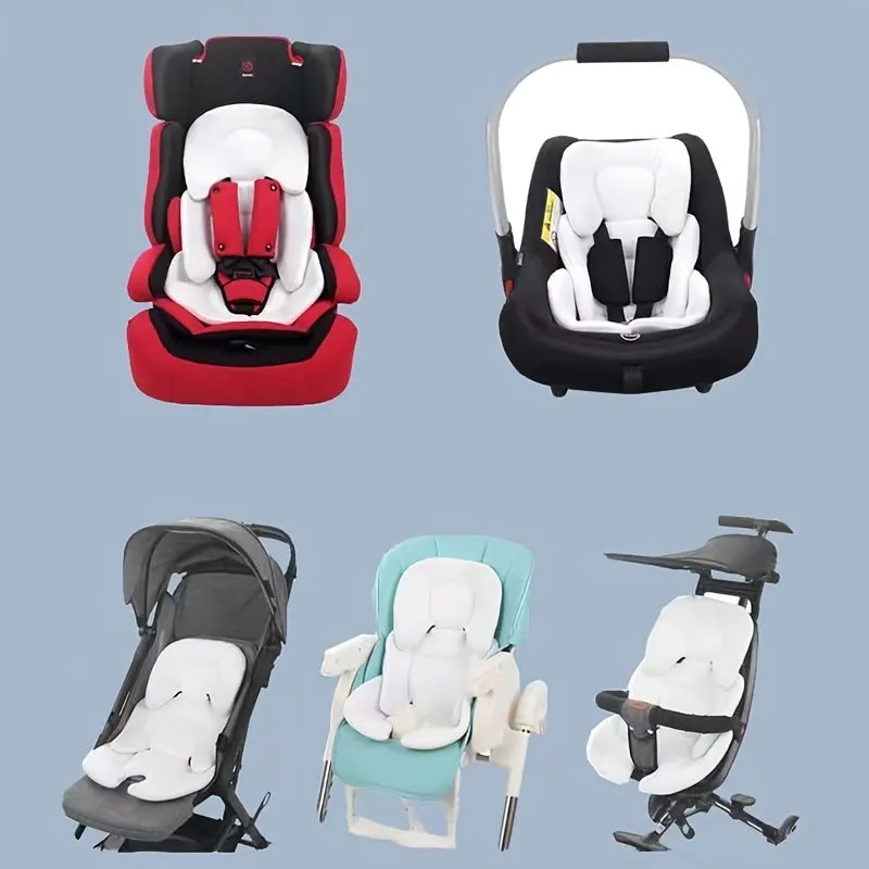 Universal Baby Stroller Seat Cushion with Safety Protection  Reversible