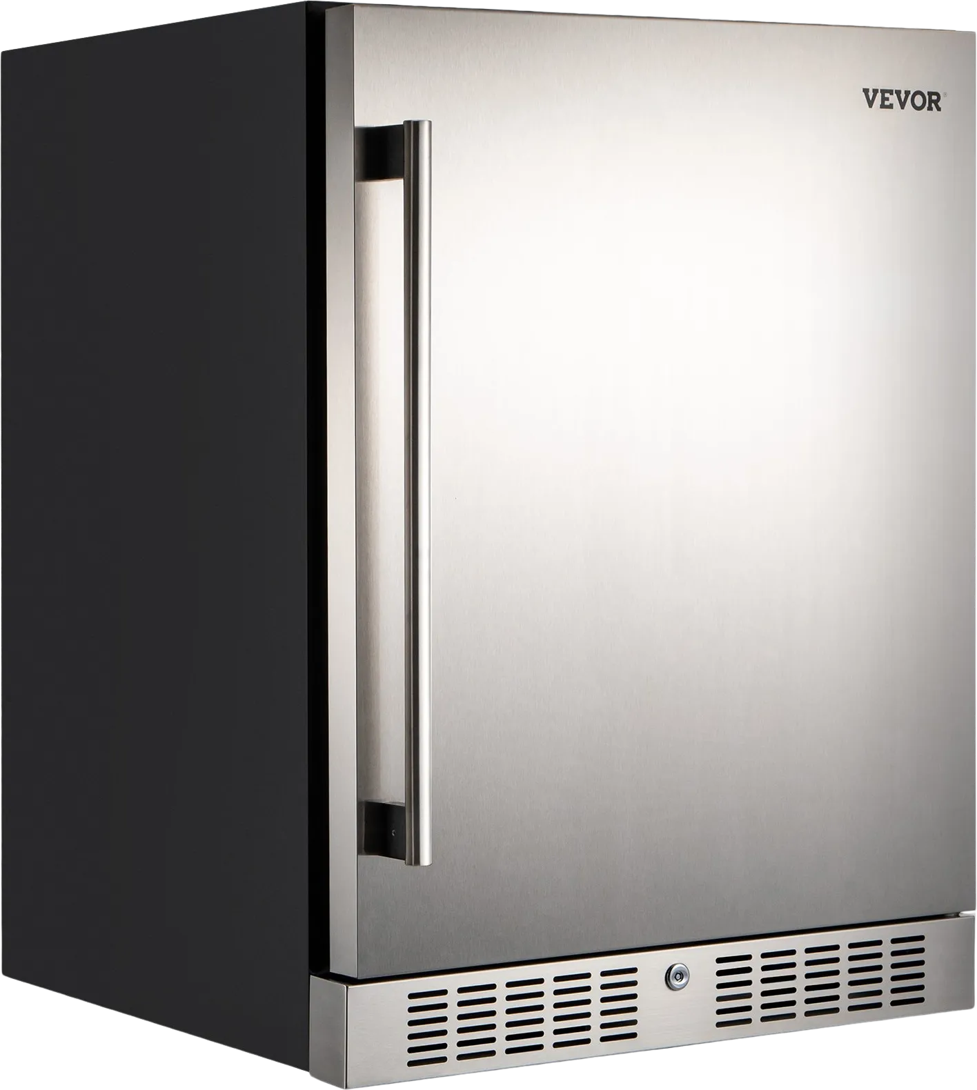 Vevor Beverage Cooler 5.3 Cu. Ft. Stainless Steel Built-In with Embraco Compressor 142 Cans for Indoor Outdoor Use New
