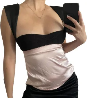 Women Elegant Lace V Neck Camis Sleeveless Spaghetti Strap Slim Camisoles Vintage Backless Tank Top Summer Clothes