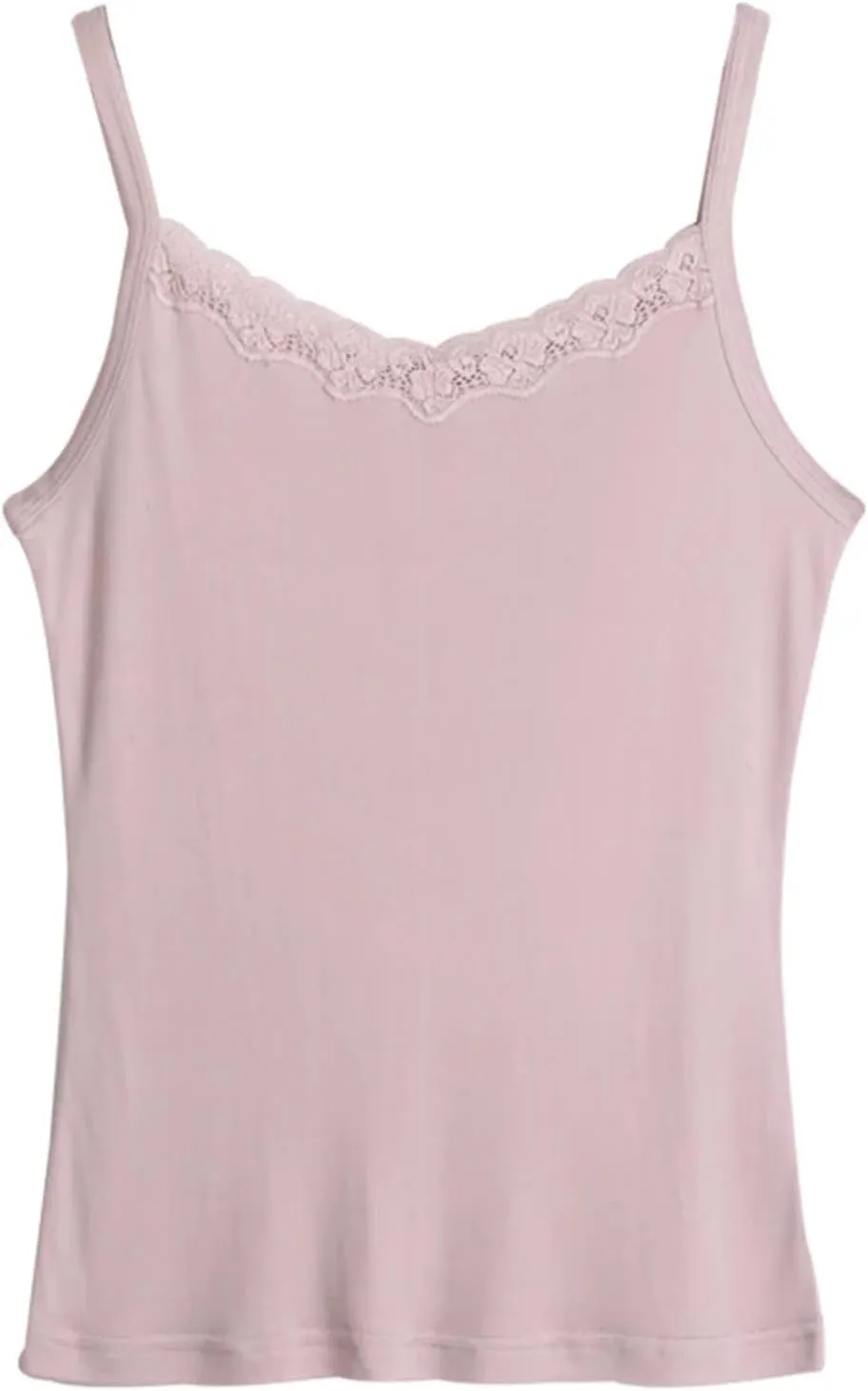 Women Silk Camis Real Silk Knitted lace Camisoles Bottoming T Shirt Beige White Tanks